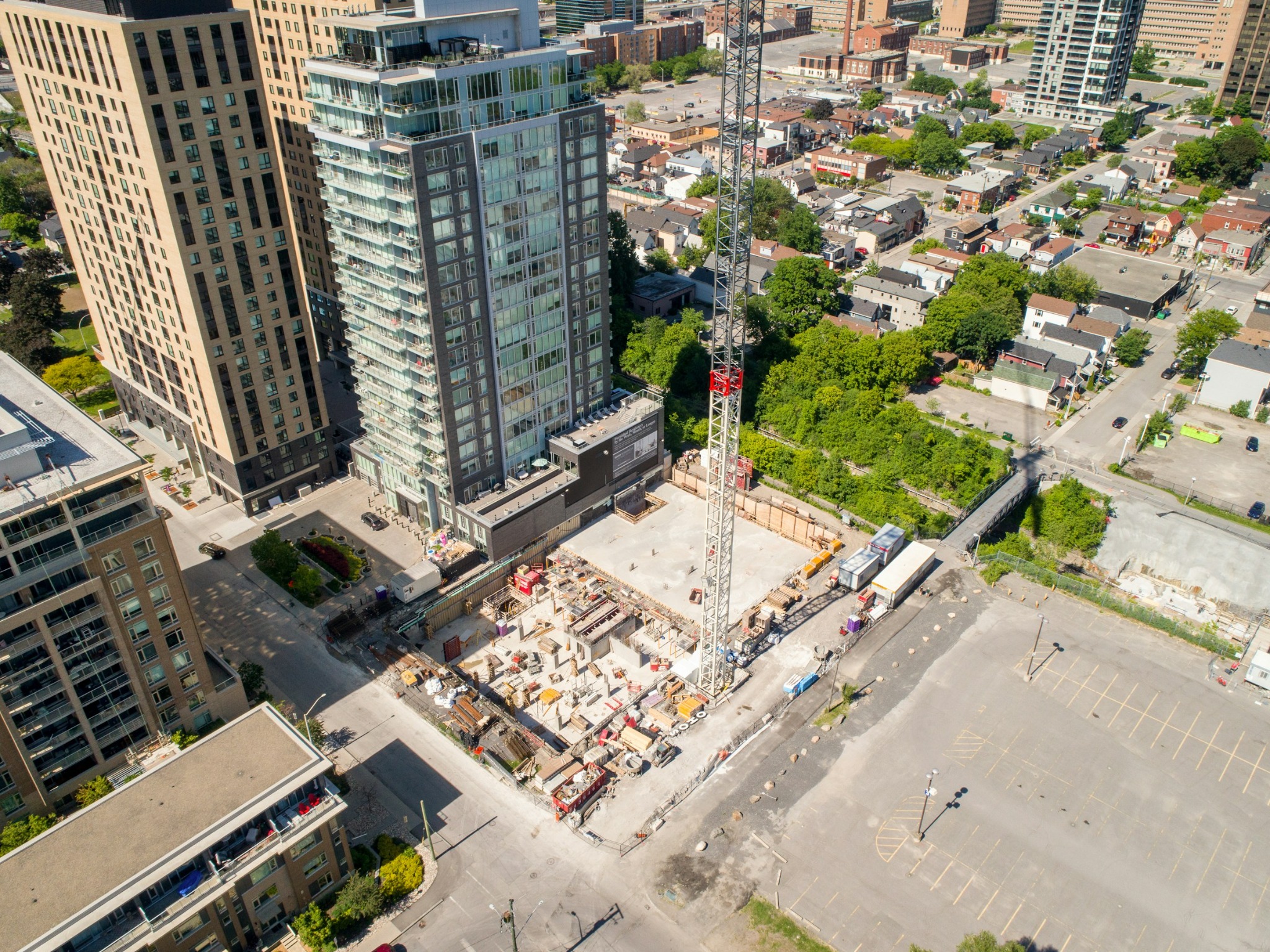 Commercial real estate development site under construction